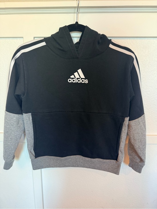 adidas Other - adidas Black & Gray Hoodie with White Logo